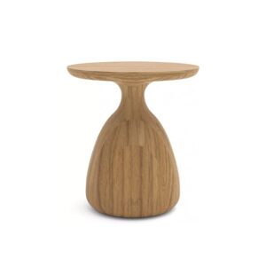 Side Table (Ø 14in) - Brushed Teak