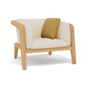 Lounge Chair - Brushed Teak & Toscana Upholstery