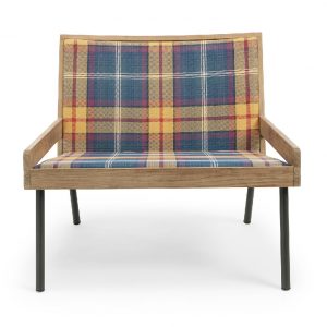 outdoor tartan lounge armchair