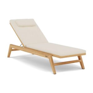 Chaise Lounge (Armless) - Brushed Teak