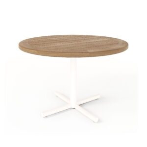 Round Dining Table (Ø 48in) - Teak Top