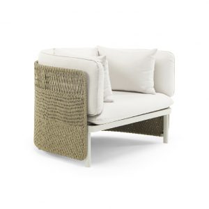 wicker lounge armchair