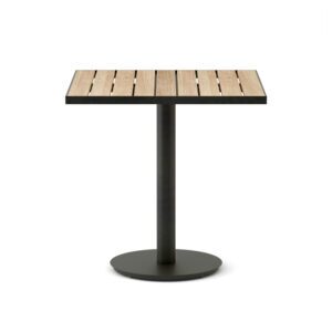 Square Dining Table (30in) - Slatted Metal Top