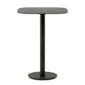 Square Bar Table (30in) - Solid Metal Top