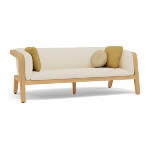 2-Seat Sofa - Brushed Teak & Toscana Upholstery