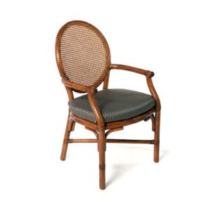 Rattan Oval Back Arm Chair