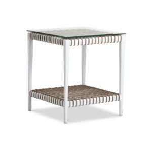 outdoor end table with shelf