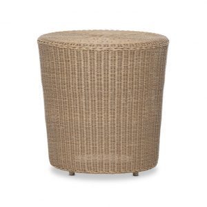 outdoor wicker drum table