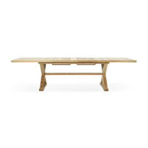 wood extending rectangular dining table