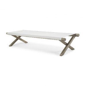 white teak sunbed