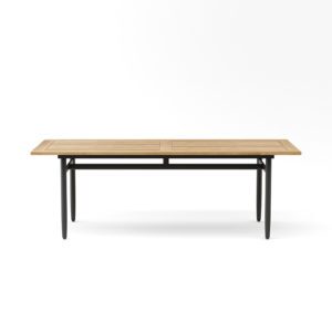 Dining Table (89in) - Metal and Teak