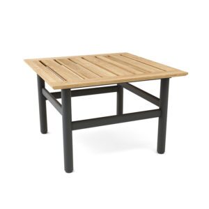 Side Table (30in) - Metal and Teak