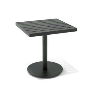 Square Side Table (18") - Slatted Metal Top