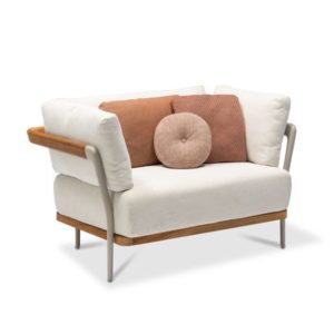 white outdoor chair with cushion