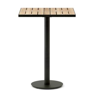 Square Bar Table (30in) - Slatted Metal Top