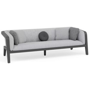 3-Seat Sofa - Scuro Teak & Black Upholstery