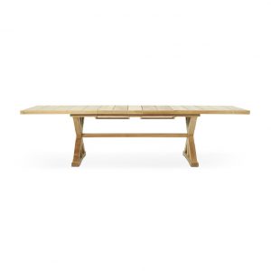 wood extending rectangular dining table