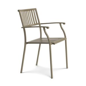 green outdoor dining armchairs