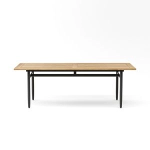 Dining Table (89in) - Metal and Teak