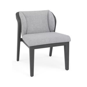 Dining Side Chair - Scuro Teak & Black Upholstery