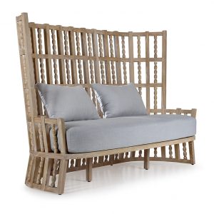 Noosa banquet grey cushion wood sofa outdoor