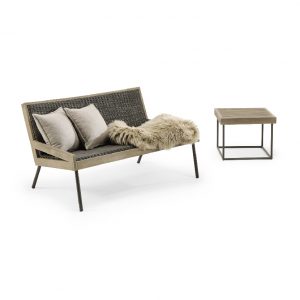 wood square Ethimo etwick outdoor wooden coffee table