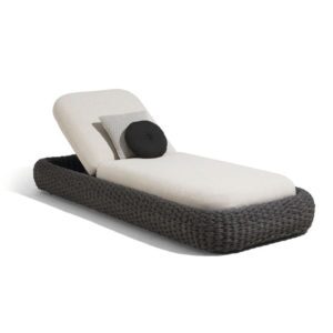 dark grey outdoor lounger