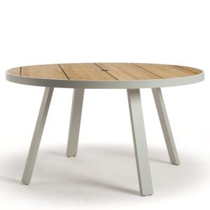 round table natural teak