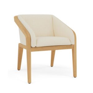 Dining Arm Chair - Brushed Teak & Toscana Upholstery