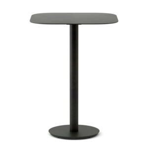 Square Bar Table (30in) - Solid Metal Top