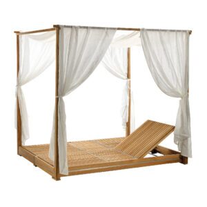 Lounge Bed with Curtains