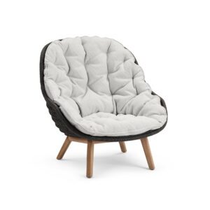 High Back Lounge Chair - Natural Teak