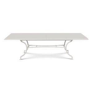 white black outdoor rectangular table 200-260x100cm