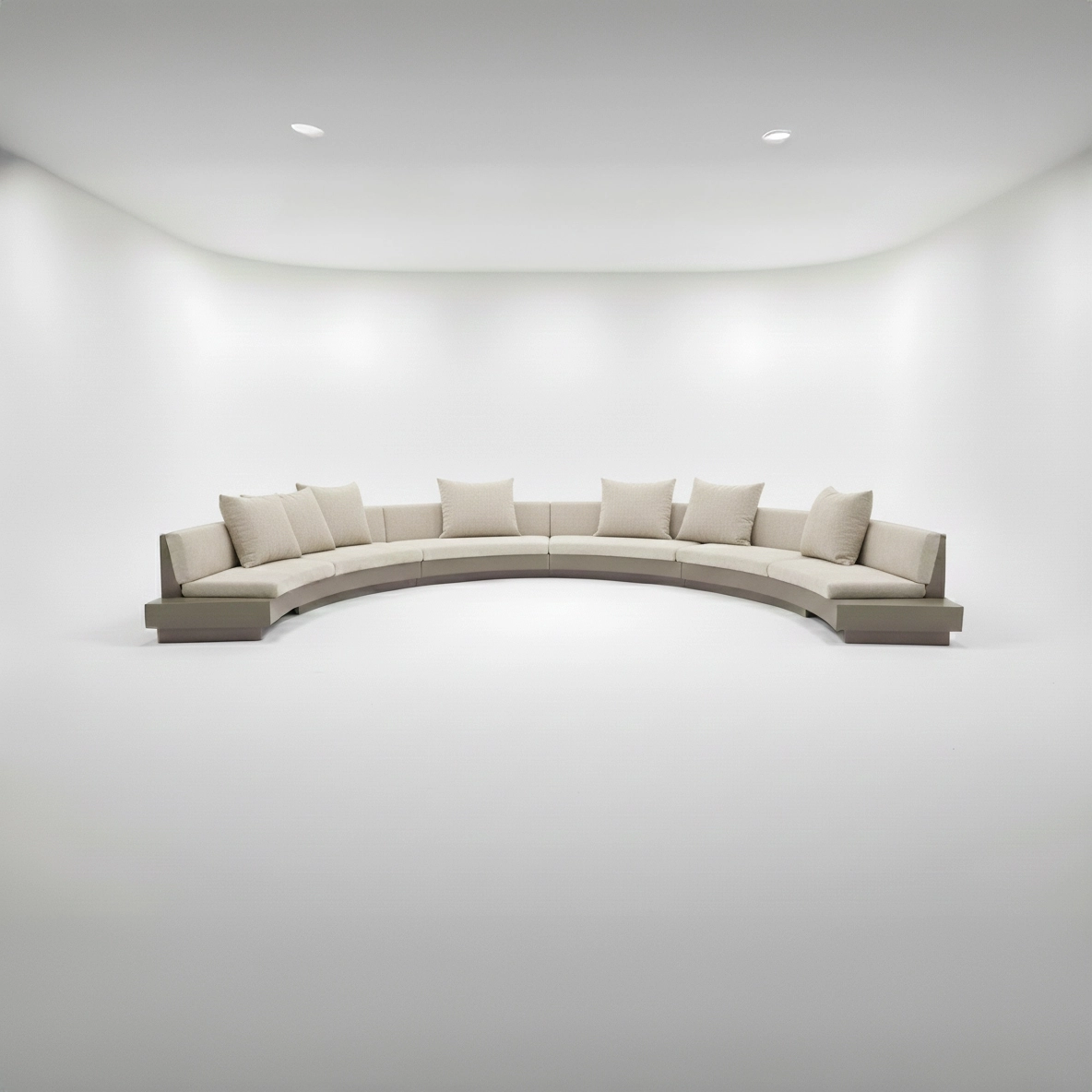 Custom Half-Moon Banquette