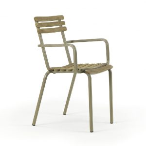 outdoor wooden stacking armchairs