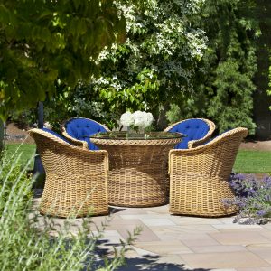 walters wicker round dining table outdoor