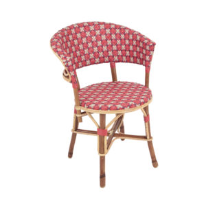 elysee 2 arm chair rattan pink seating