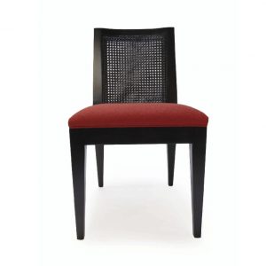 red and black side chair