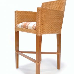 walters wicker barstool with arms