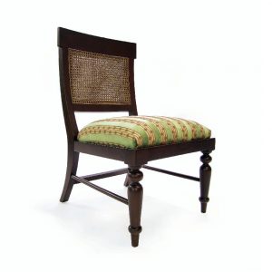 wicker and wood side chair