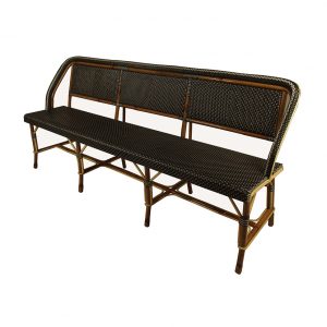 marly black banquette black outdoor seating
