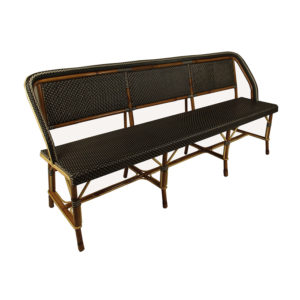marly black banquette black outdoor seating