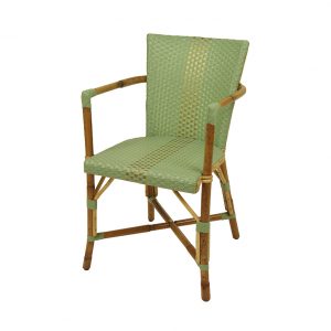 metier arm chair outdoor green seating