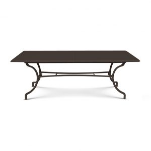 brown outdoor rectangular table 160-220 x90cm