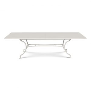 white black outdoor rectangular table 200-260x100cm