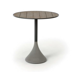 round wooden high table