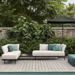 white and green outdoor sectional