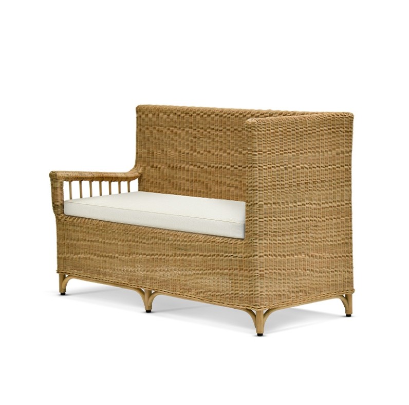 Custom Natural Wicker Rattan Banquette
